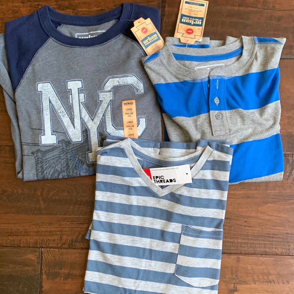 Boys Med/Large Shirt Bundle - 3PK NWT